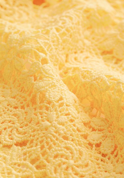 H&M - Cropped lace top - yellow