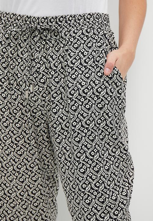 HAILYS - Print trousers - black diverse