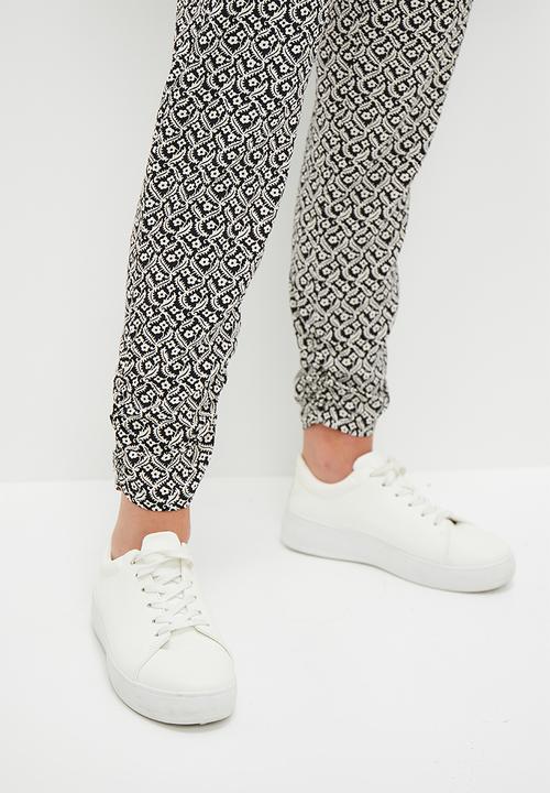 HAILYS - Print trousers - black diverse