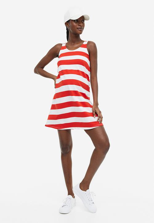 H&M - Mama a-line dress - red striped