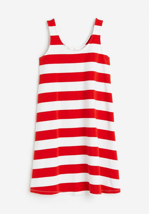 H&M - Mama a-line dress - red striped