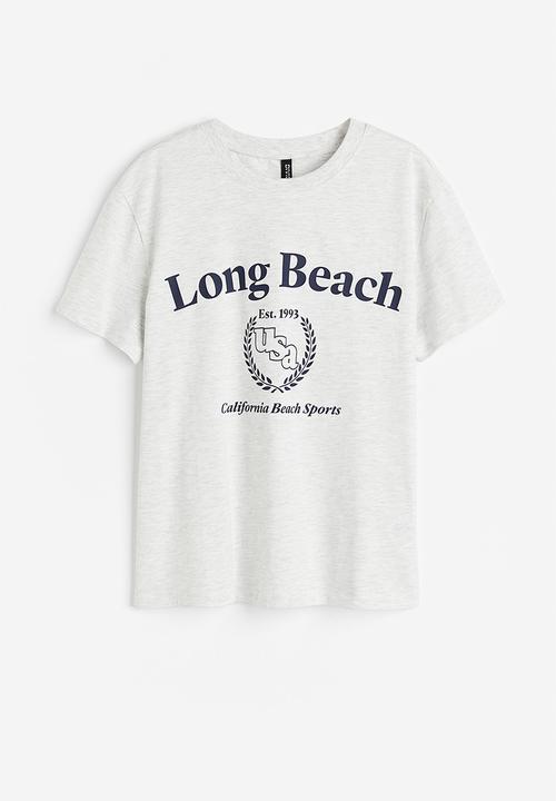 H&M - T-shirt - light grey marl long beach