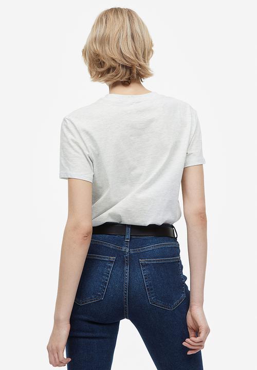 H&M - T-shirt - light grey marl long beach