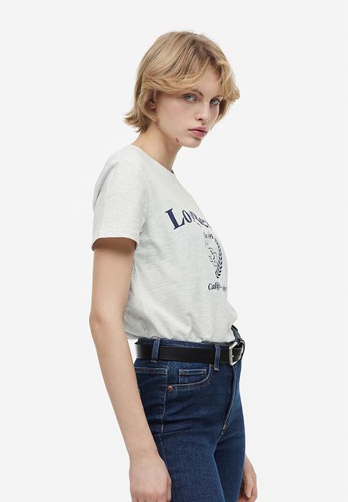 H&M - T-shirt - light grey marl long beach