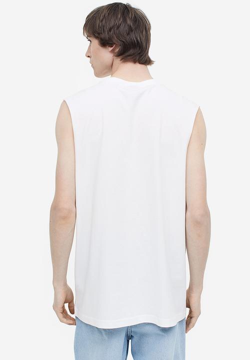 H&M - Printed vest top - white jaws