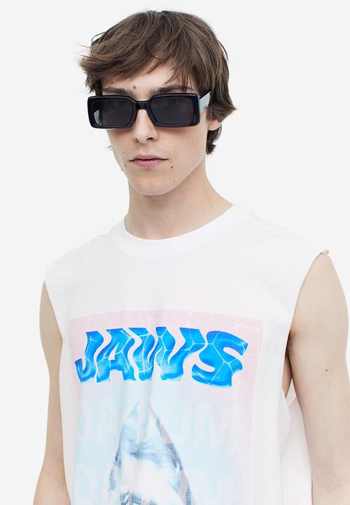H&M - Printed vest top - white jaws