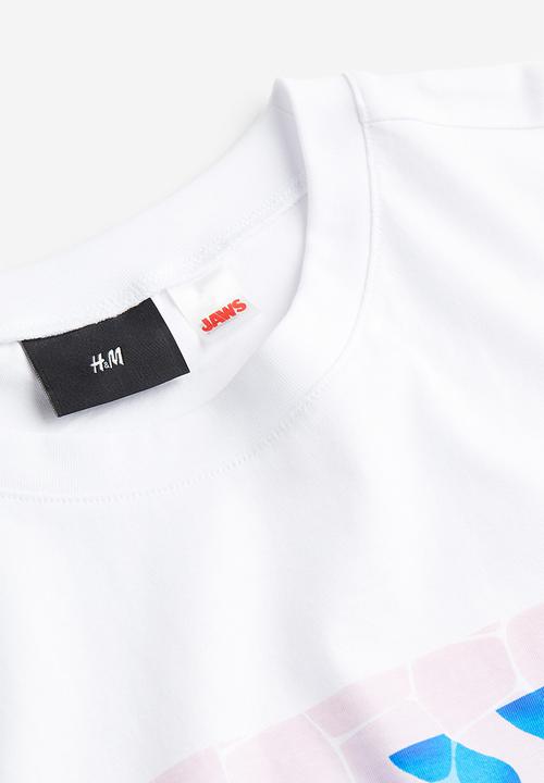H&M - Printed vest top - white jaws