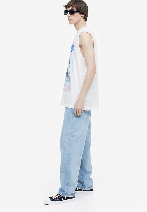 H&M - Printed vest top - white jaws