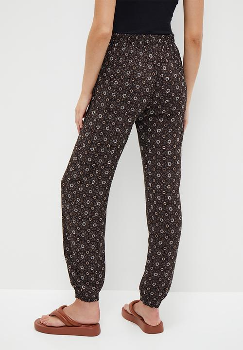 HAILYS - Print trousers - black