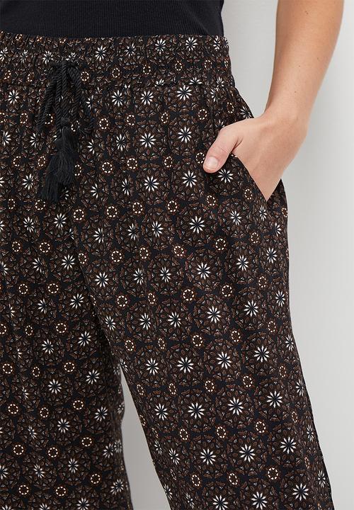HAILYS - Print trousers - black