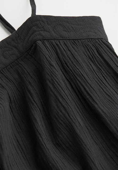 H&M - Crinkled top - black