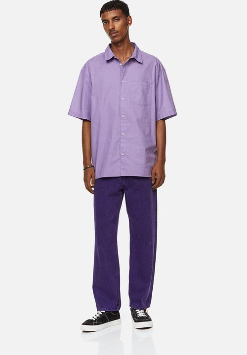 H&M - Relaxed fit short sleeved shirt - purple