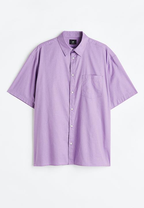 H&M - Relaxed fit short sleeved shirt - purple