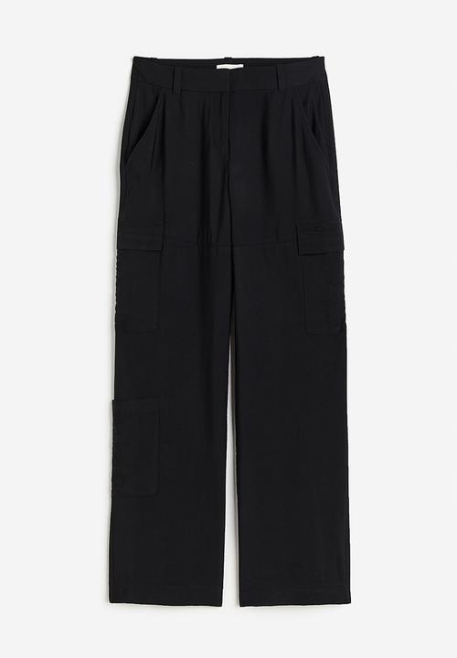 H&M - Cargo trousers - black