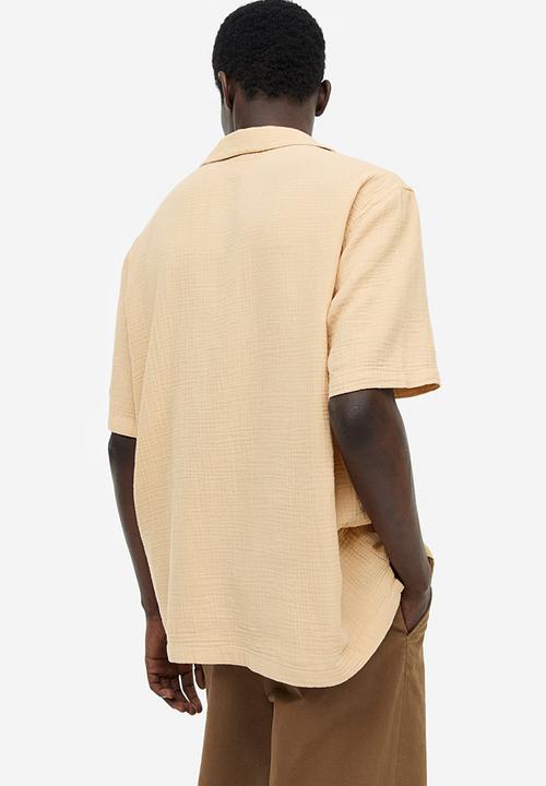 H&M - Regular fit muslin resort shirt - beige