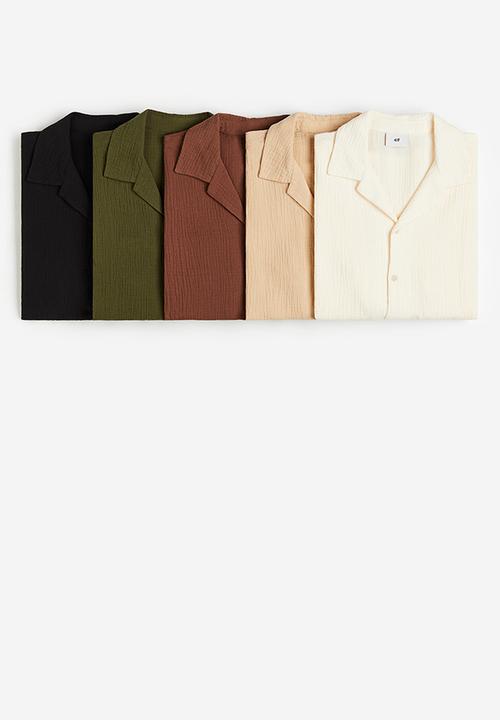 H&M - Regular fit muslin resort shirt - beige