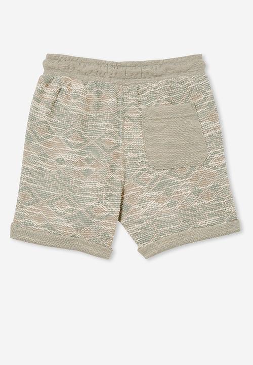 Cotton On - Jett textured short - deep sage texture