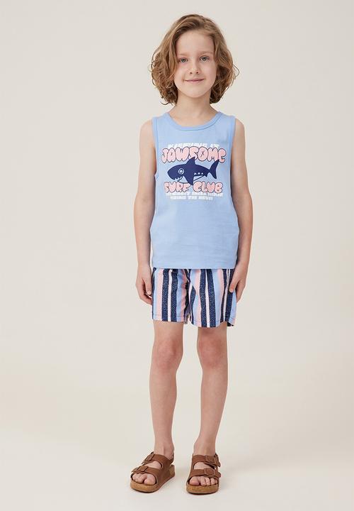 Cotton On - Bailey board short - in the navy / multi stripe