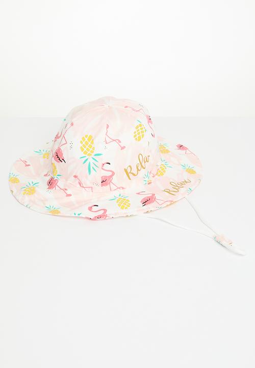 Pop Candy - Baby bucket hat - pink & white