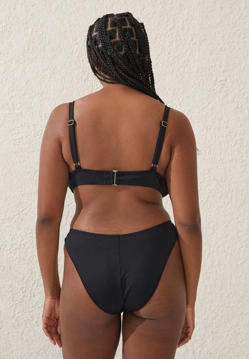 Cotton On - Plus balconette bra d+ bikini top - black