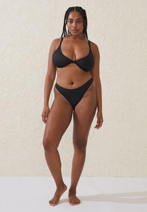 Cotton On - Plus balconette bra d+ bikini top - black