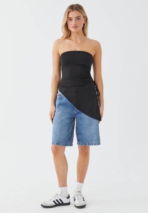 Supré  - Mandy Strapless Ruched Top - Black