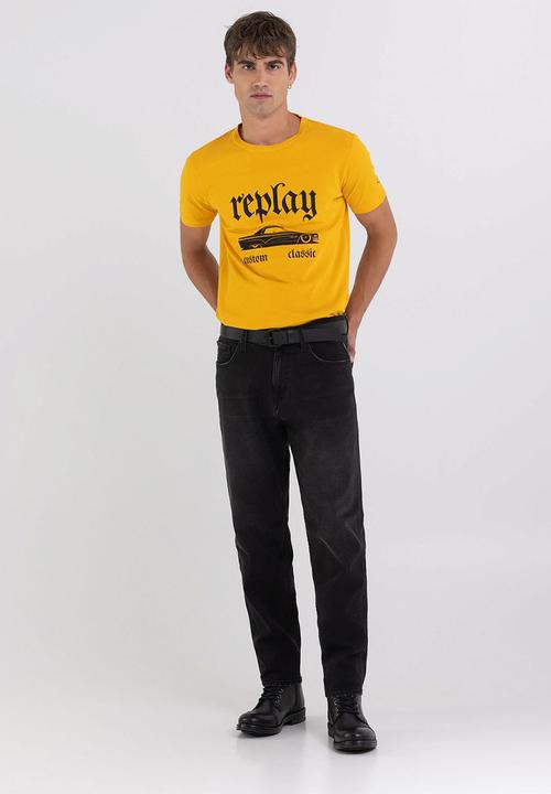 Replay - G. dyed open end dry hand jersey - ocra yellow