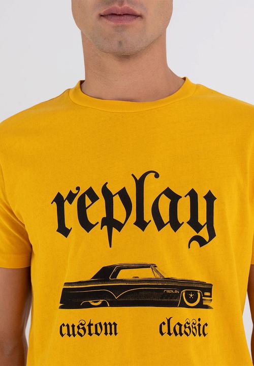 Replay - G. dyed open end dry hand jersey - ocra yellow