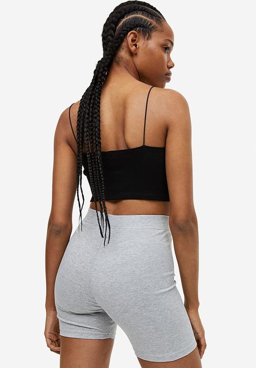H&M - 2-Pack cycling shorts - light grey marl & black