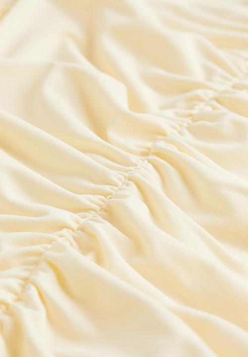 H&M - Gathered top with a turtle neck - cream