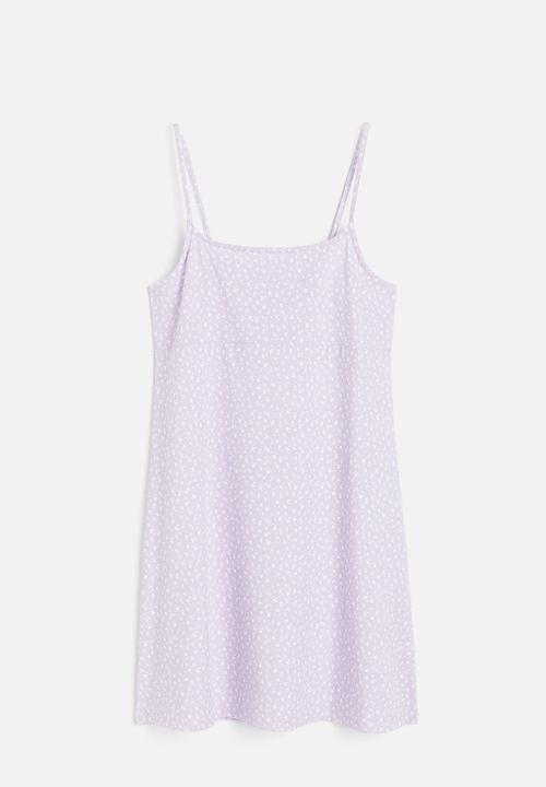 H&M - A-line jersey dress - light purple floral