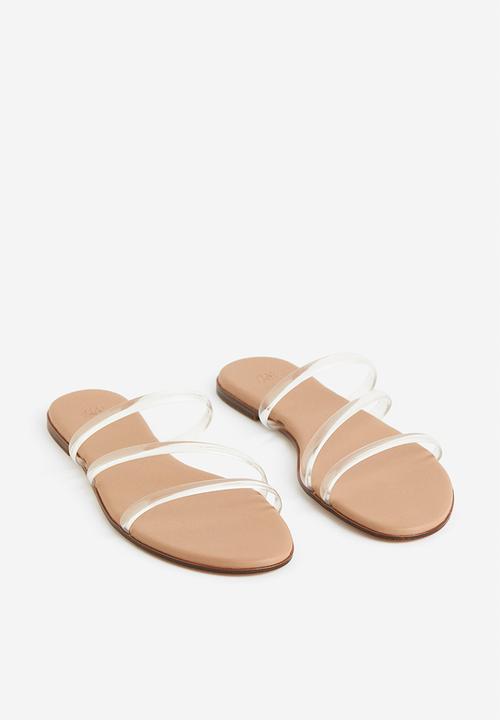 H&M - Slides - transparent & dark beige 