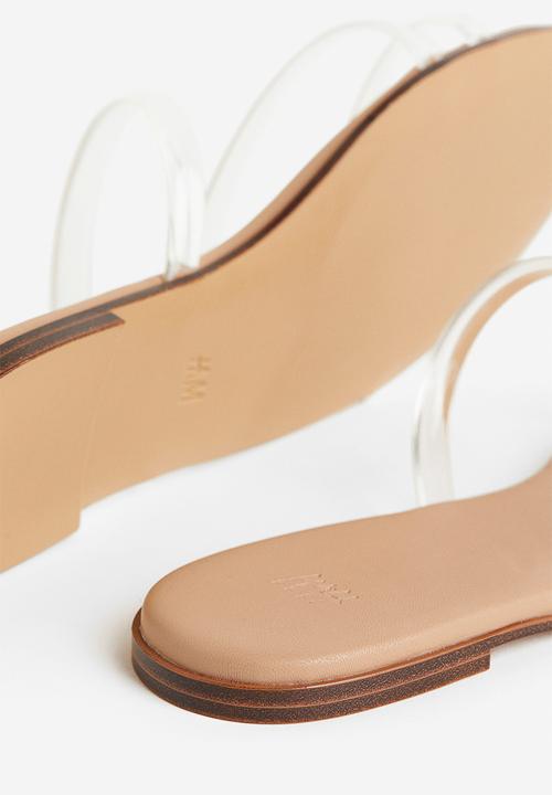 H&M - Slides - transparent & dark beige 