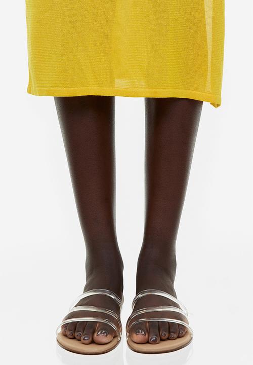 H&M - Slides - transparent & dark beige 
