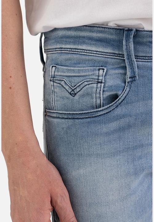 Replay - ANBASS 12 oz mid blue power stretch denim - light blue