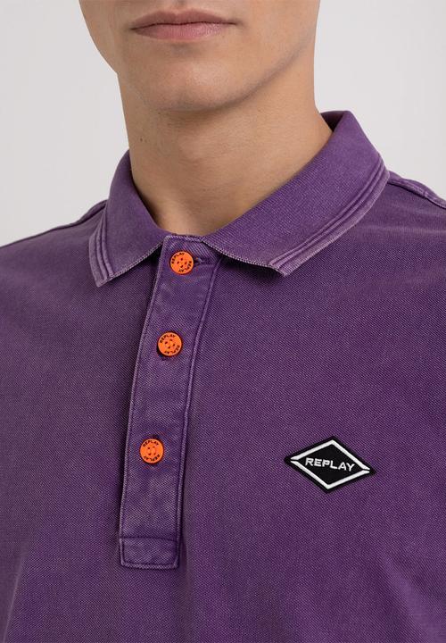 Replay - Garment dyed cotton piquet - violator