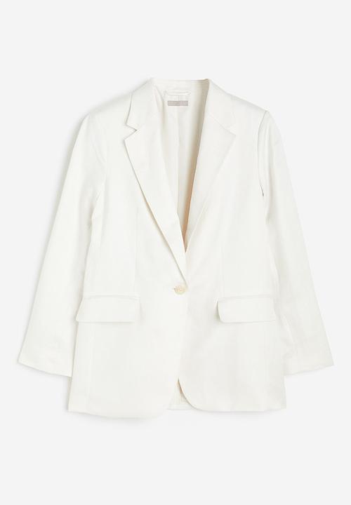 H&M - Linen-blend blazer - white