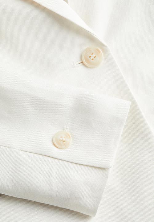 H&M - Linen-blend blazer - white