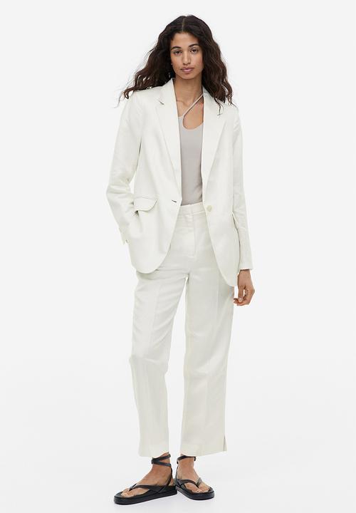 H&M - Linen-blend blazer - white
