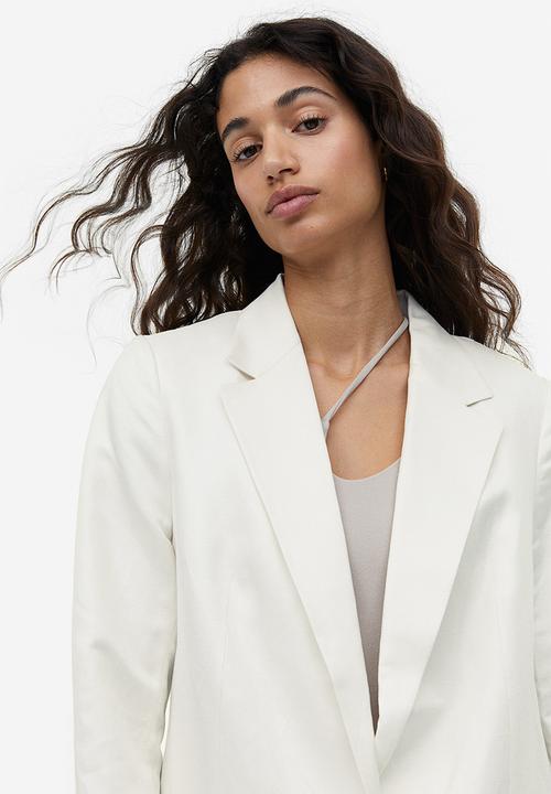 H&M - Linen-blend blazer - white