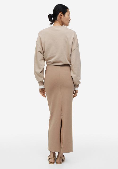 H&M - Long jersey skirt - beige