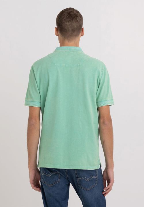 Replay - Garment dyed cotton piquet - caribbean