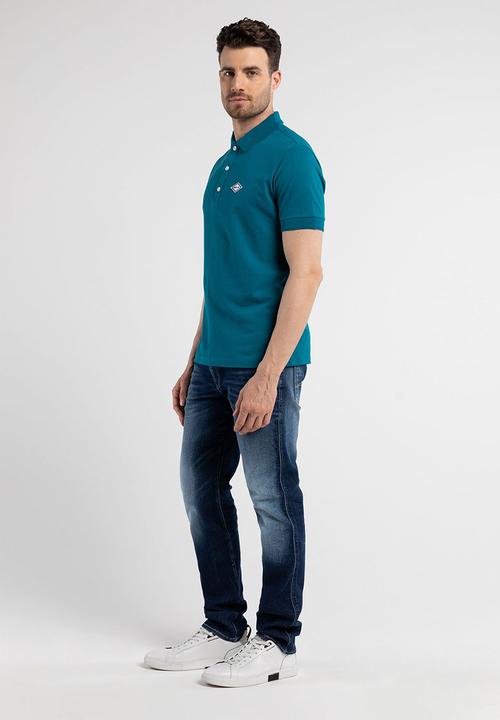 Replay - Stretch piquet - petrol blue 
