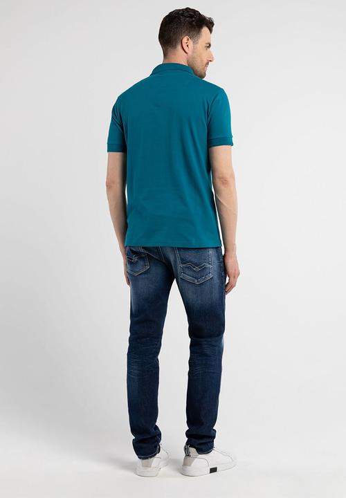 Replay - Stretch piquet - petrol blue 
