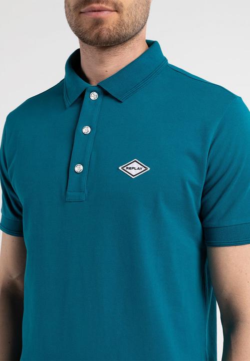 Replay - Stretch piquet - petrol blue 