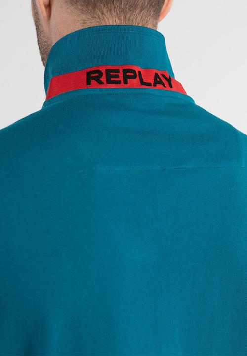 Replay - Stretch piquet - petrol blue 