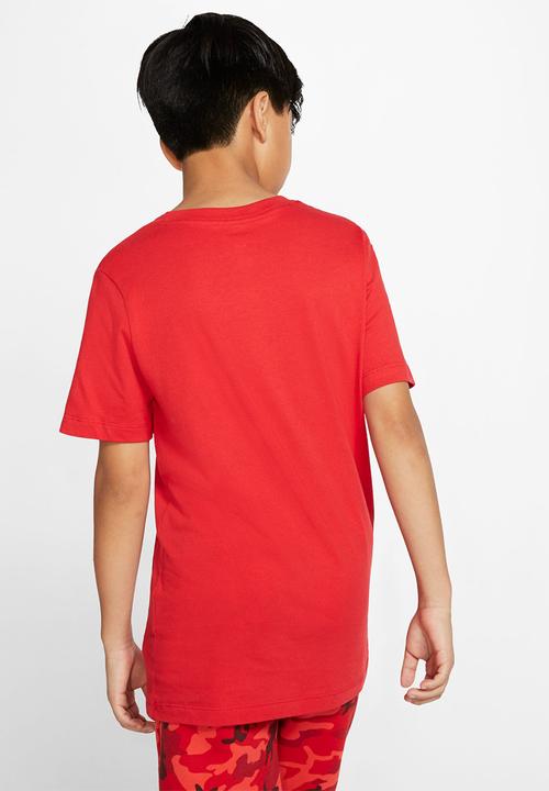 Nike - B nsw tee emb futura - university red/white
