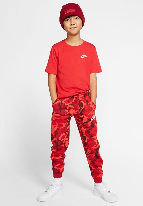 Nike - B nsw tee emb futura - university red/white