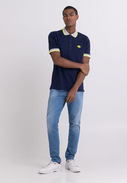 Replay - Stretch piquet - navy blue