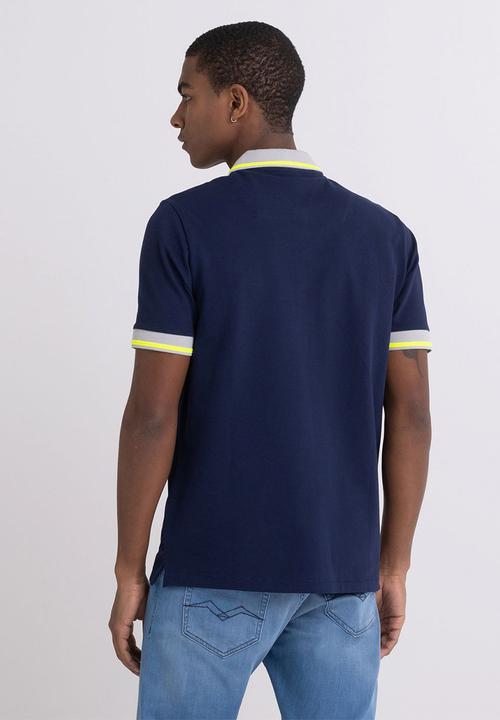 Replay - Stretch piquet - navy blue